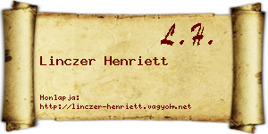 Linczer Henriett névjegykártya